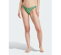 adidas Originals - Slip bikini verde preloved / bianco nuvola con monogramma W38