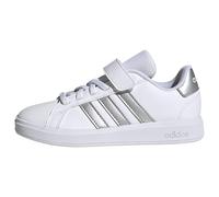 adidas Grand Court 2.0 Shoes Children, Scarpe da Tennis Unisex-Adulto, Cloud White/Matte Silver/Cloud White, 33 EU