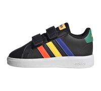 Scarpe adidas Grand Court Hook and Loop nero puro verde neonati - 23