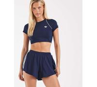 adidas Originals Sport Superstar crop top in indigo-Blu L