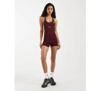 adidas Originals sport unitard in bordeaux e crema-Rosso M
