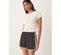 adidas Originals - Sprinter - Pantaloncini neri con tre strisce-Nero XS