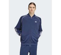adidas Originals - Sst adicolor Classics - Top sportivo ampio indaco notte e bianco-Blu L