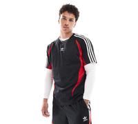 adidas Originals - Street - T-shirt nera e rossa-Nero M
