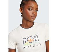 adidas Originals - T-shirt baby bianco nuvola con stampa sportiva M