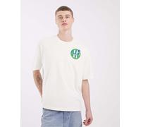 adidas Originals - T-shirt bianca e verde con stemma OG-Bianco XL