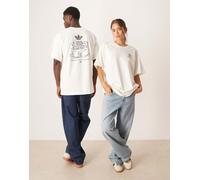 adidas Originals - T-shirt bianco sporco con grafica "Supper Club" 2XL