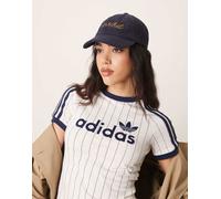 adidas Originals - T-shirt crema e blu navy XL