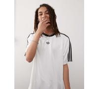 adidas Originals - T-shirt in jersey jacquard bianca e nera-Bianco XL