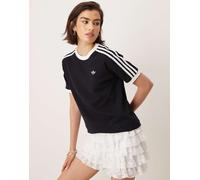 Adidas Originals 3-stripes T-shirt female Magliette - Nero - Jersey di cotone - Foot Locker Black 38