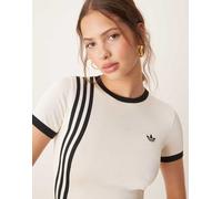 adidas Originals - T-shirt stile ballerina in maglia sottile color crema-Bianco M
