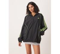 Giacca da allenamento Teamgeist adicolor Oversized Woven Black / Signal Green XL