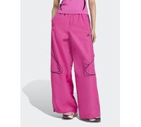 adidas Originals - Teamgeist adicolor - Pantaloni sportivi oversize fucsia semi lucido / nero-Rosa S