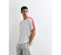 adidas Originals - Teamgeist - T-shirt bianca e rossa-Bianco S