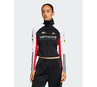 adidas Originals - Teamgeist - Top slim fit con zip nero e bianco 2XL