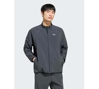 adidas Originals - Tech Trefoil Essentials - Felpa sportiva con cappuccio e zip grigio notte S