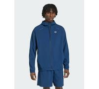 adidas Originals - Tech Trefoil Essentials - Top sportivo con zip integrale e cappuccio color indaco notte-Blu S