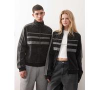 adidas Originals - The First - Giacca sportiva in denim nera e grigia-Nero L