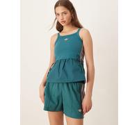 adidas Originals - Top senza maniche verde con 3 strisce all'uncinetto M