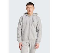 Hoodie Trefoil Essentials Full-Zip Medium Grey Heather L
