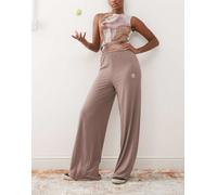 adidas Originals - Trefoil Essentials - Pantaloni a fondo ampio marroni a coste-Marrone M