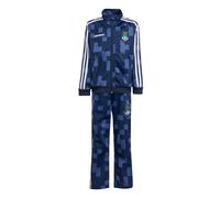 ADIDAS ORIGINALS Tuta da jogging 'X Minecraft Firebird Tracksuit' blu / blu scuro / kiwi / bianco Bambini ADIDAS ORIGINALS 128