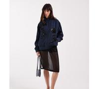 adidas Originals x ASOS - Gonna trasparente nera con paillettes-Nero XS