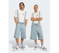 adidas Originals x Jeremy Scott - Salopette in denim grigia-Grigio 32in