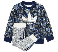 Adidas Originals X Liberty London Crew Set Kids Neonato - Tute da ginnastica Blu - Taglia 81 - 86 CM - Poly Mesh Blue 81 - 86 CM