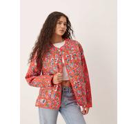 adidas Originals x Liberty London - Giacca trapuntata rossa a fiori-Rosso 2XS