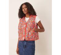 adidas Originals x Liberty London - Gilet trapuntato rosso a fiori 2XL