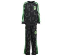 ADIDAS ORIGINALS Tuta da jogging 'x Minecraft' grigio scuro / verde neon / nero Bambini ADIDAS ORIGINALS 128xTaglie normali