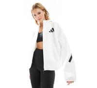 adidas Originals - Z.N.E. - Felpa con cappuccio premium bianca con zip-Bianco 2XL