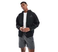 adidas originals - Z.N.E. - Giacca sportiva con zip e cappuccio nera-Nero 2XL Short