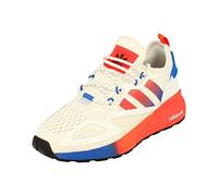 adidas Originals ZX 2K Boost Junior Running Trainers Sneakers (UK 4.5 US 5 EU 37 1/3, White Red Blue FX9519)