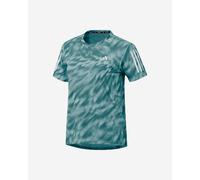 Adidas Maglietta a maniche corte Own The Run Allover Print leggera traspirante Halo Mint M Donna