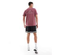 adidas - Outdoor Terrex - T-shirt color bordeaux con logo sul petto-Rosso XL