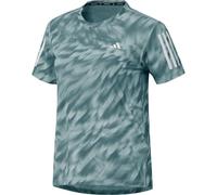 ADIDAS Own The Run Allover Print Short Sleeve Tshirt - Donna - Verde - Taglia L- modello 2025