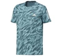 adidas - Own The Run Allover Print T-Shirt - Maglia da corsa M turchese