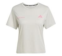 Adidas Own The Run Melange Short Sleeve T-shirt Beige XS Donna