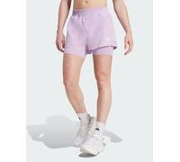adidas - Own The Run Climacool - Pantaloncini da corsa 2-in-1 color prugna polvere-Viola L