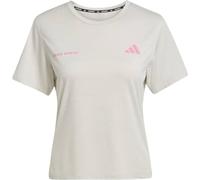 T-shirt adidas Own The Run Melange manica corta beige chiaro donna - M
