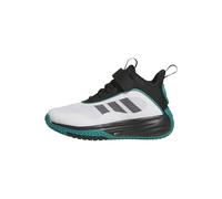 adidas OWNTHEGAME 3.0 Shoes, Scarpe da Basket Unisex-Bambini, Ftwr White/Core Black/Pure Teal, 35 1/2 EU