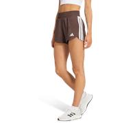 Adidas Pacer Workout Woven High Rise Shorts Donna - Pantaloncini Marrone - Taglia 32 - Poly Mesh Brown 32