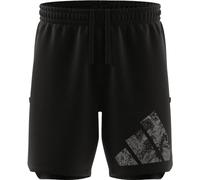 adidas Pantaloncini Corti da Uomo in Maglia, con Logo, Taglia S, 12,7 cm, Nero/Bianco