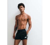 adidas pantaloncini da bagno da training 3 in nero con tre strisce XS
