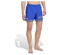 Short da nuoto con logo adidas Lucid Blue / White XL 5"