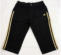 ADIDAS pantaloni bambina XL YG Lin capri wo metalgold/black cod. E15561
