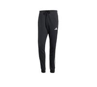 adidas Uomo Essential Three Stripes French Terry Pants, Black/White, M