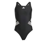 adidas Bambina Logo C-Back Swimsuit Kids, Black/White, 5-6 Years